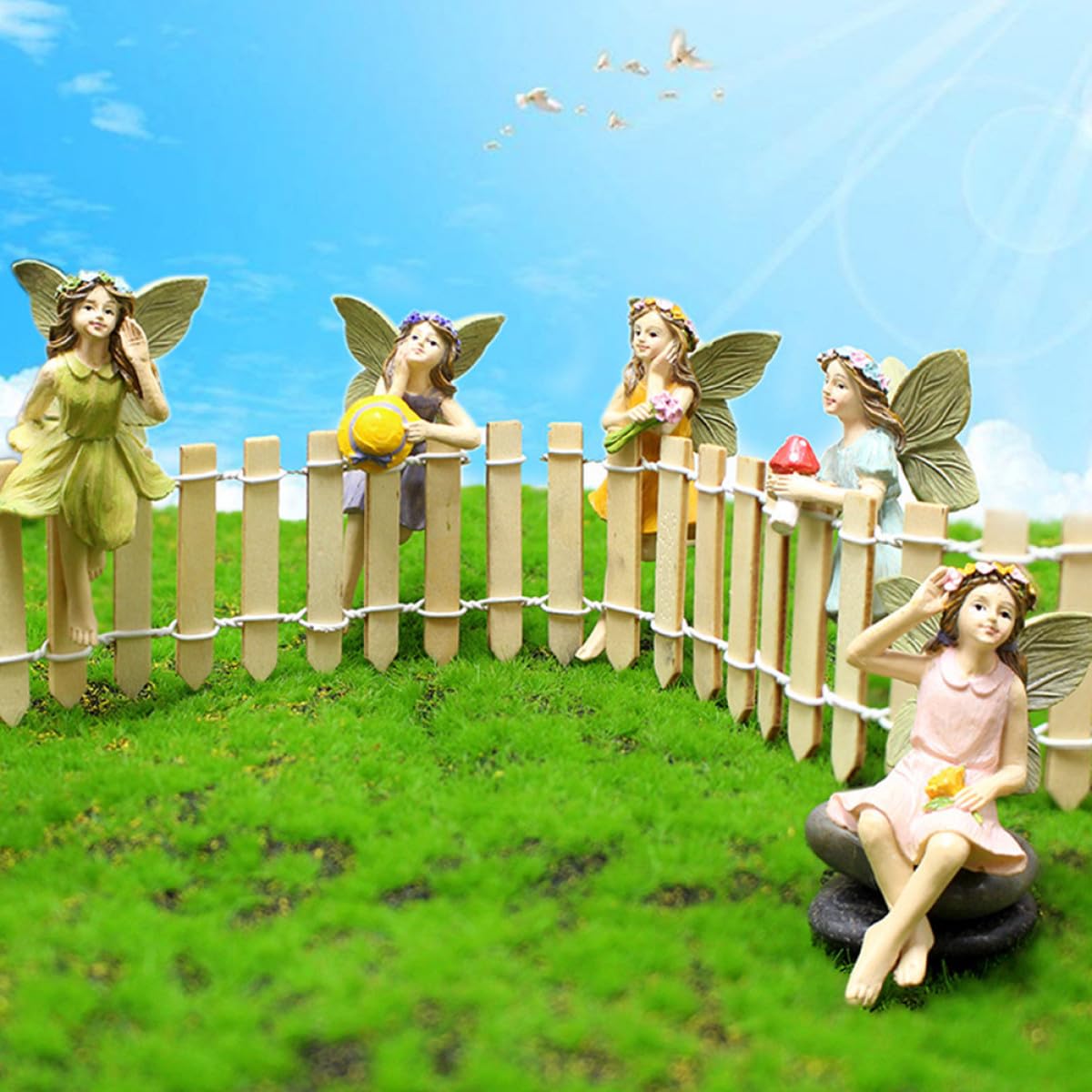 Amazon | FOMIYES 花の妖精ピクシー 5個 フライウィングミニチュア 花